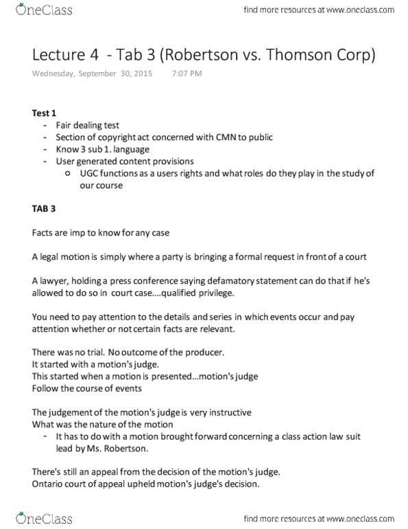 CMN 4105 Lecture 4: Tab 3 (Robertson vs. Thomson Corp) thumbnail