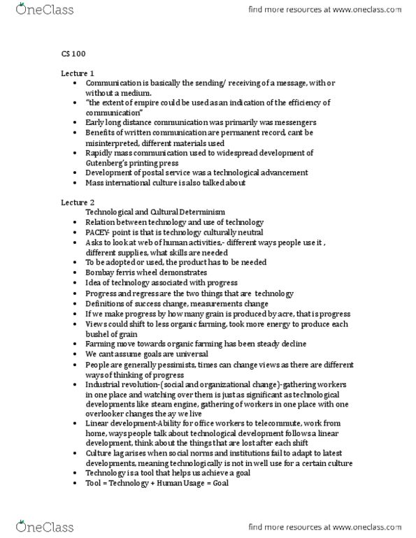 PS102 Lecture Notes - Lecture 1: Langdon Winner, Ferris Wheel, Cultural Determinism thumbnail