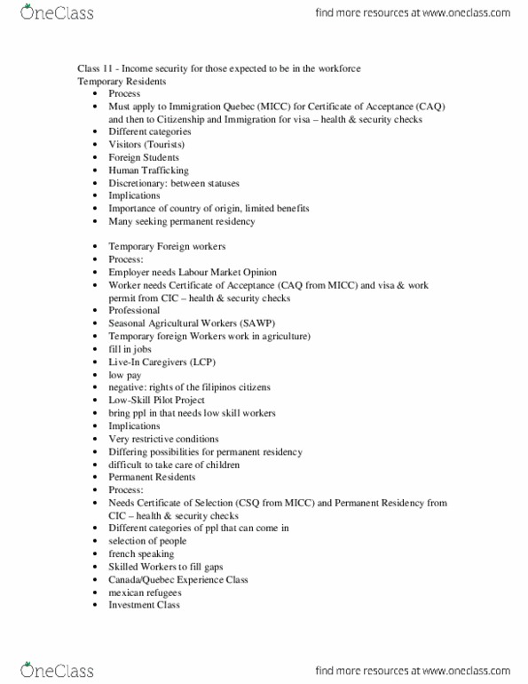 SWRK 221 Lecture Notes - Lecture 16: Unemployment Benefits, Sandwich Generation, Negative Income Tax thumbnail