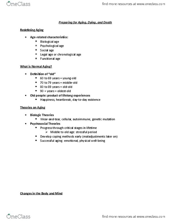 HSS 1101 Chapter Notes - Chapter 17: Sarcopenia, Legal Age, Child Abduction thumbnail