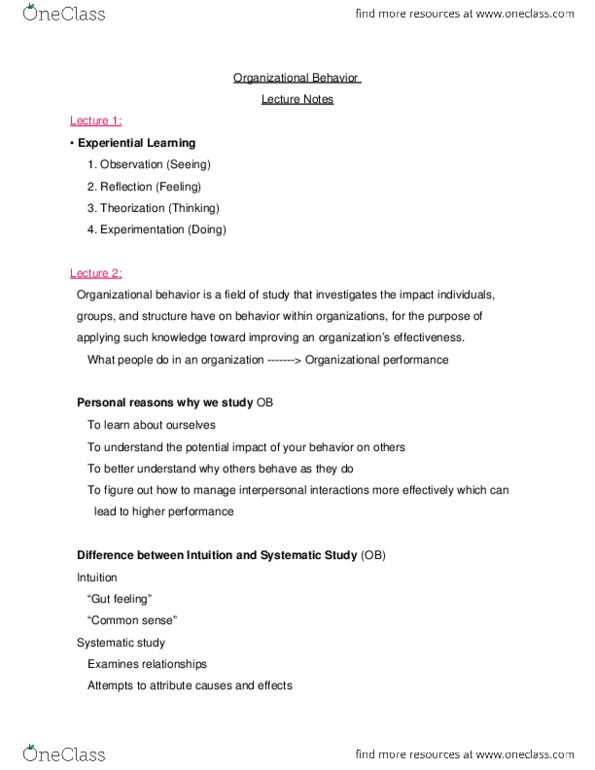 MGCR 222 Chapter Notes Chapter 9 Informa Corel Reward System