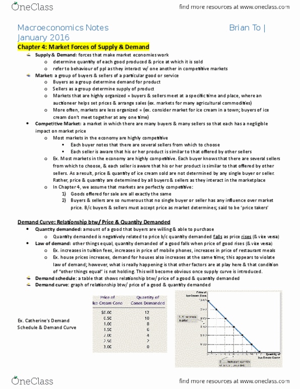 ECO 1102 Lecture Notes - Lecture 4: Excess Supply, Substitute Good, Normal Good thumbnail