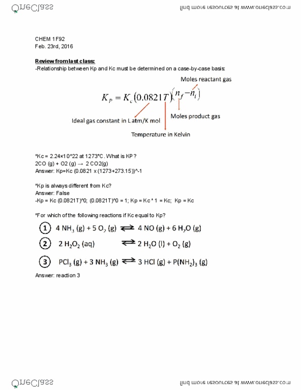 CHEM 1F92 Lecture Notes - Lecture 20: Ammonia, Bromine, Gas Constant thumbnail