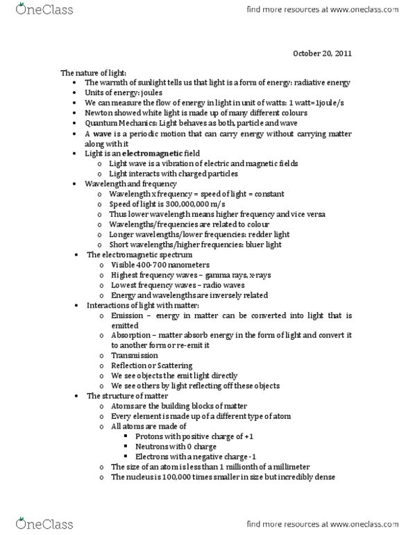 AS101 Lecture Notes - Lecture 12: Spectroscopy, Electromagnetic Spectrum thumbnail