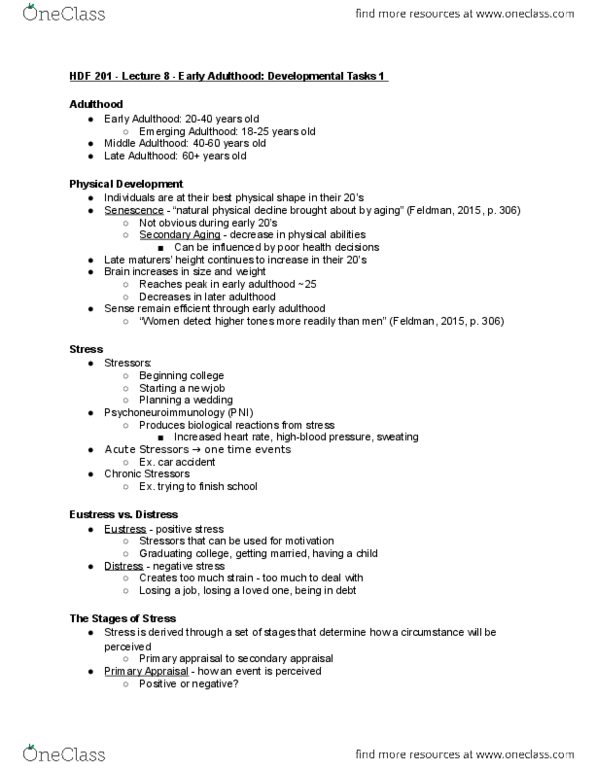 HDF 201 Lecture Notes - Lecture 8: Crystallization, Academic Advising, Career Counseling thumbnail