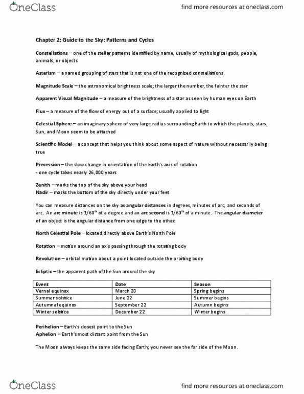 AS101 Lecture Notes - Lecture 4: Declination, Celestial Equator, Right Ascension thumbnail