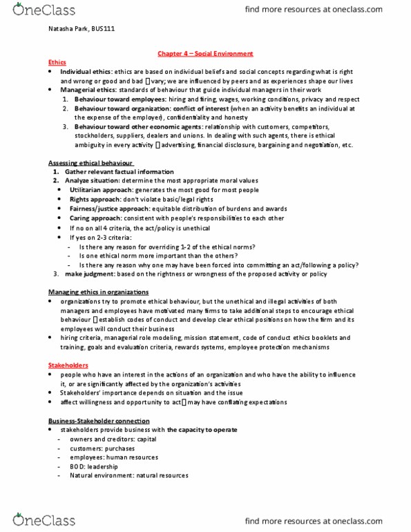 BU111 Lecture Notes - Lecture 4: Consumerism, Tylenol (Brand), Junk Food thumbnail