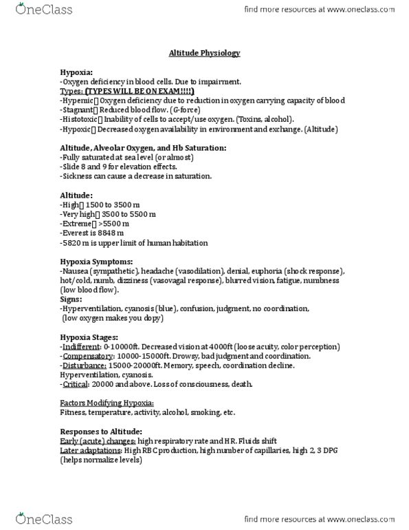 KNES 323 Lecture Notes - Lecture 15: Catecholamine, Myoglobin, Thrombophlebitis thumbnail