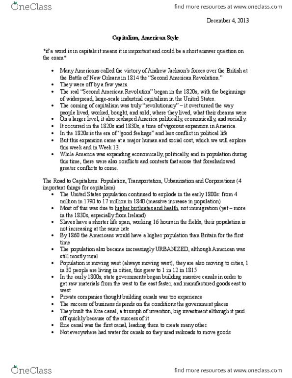 HIST 2110Y Lecture Notes - Lecture 12: John Quincy Adams, Corrupt Bargain, Missouri Compromise thumbnail