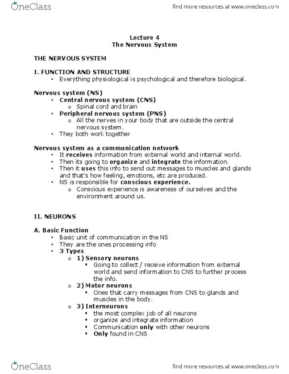 PSY 1101 Lecture Notes - Lecture 4: Reuptake, Nicotine, Antipsychotic thumbnail