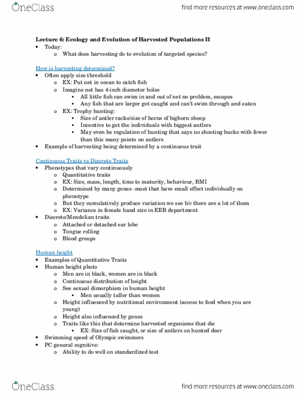 BIO220H1 Lecture Notes - Lecture 6: Mathematical Model, Exponential Growth, Coefficient Of Determination thumbnail