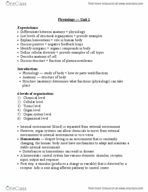 BIOM 2000 Lecture Notes - Lecture 1: Secretion, Exocytosis, Hydrophile thumbnail