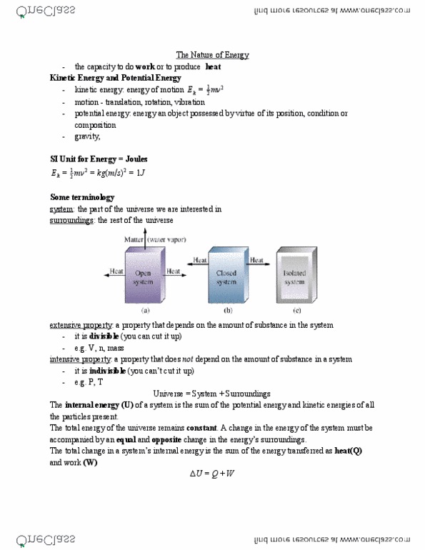CHM 1311 Lecture 9: Sept 30 - Energy and Thermodynamics thumbnail