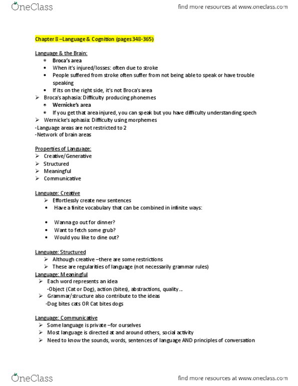 PS102 Lecture 3: Chapter 8 –Language (pages 348-366) thumbnail