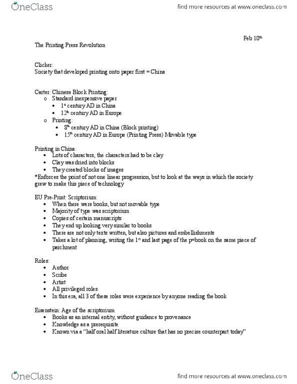 CS100 Lecture Notes - Lecture 6: Narcissism, Multiple Choice, Technological Determinism thumbnail