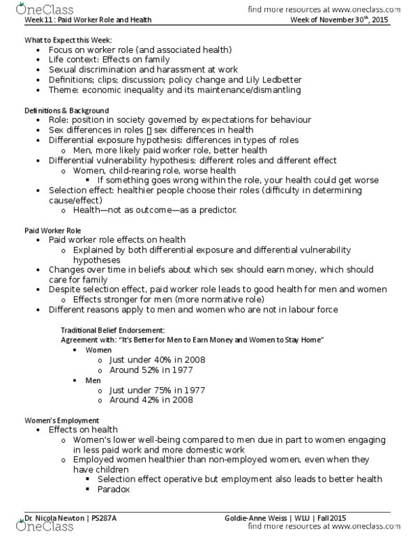 PS287 Lecture Notes - Lecture 21: Capital Accumulation, Social Comparison Theory, Human Capital thumbnail