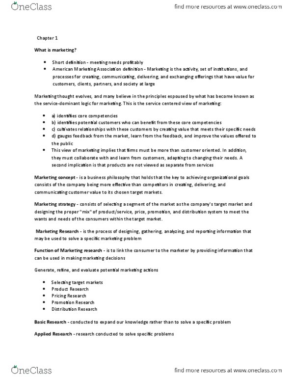 MKT 500 Lecture Notes - Lecture 13: Quota Sampling, Statistical Hypothesis Testing, Regression Analysis thumbnail