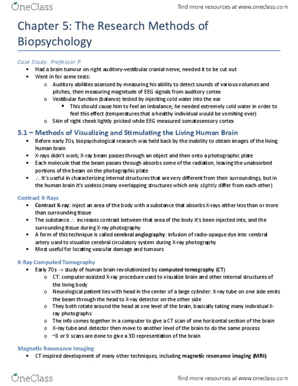 PSY290H1 Chapter Notes - Chapter 5: Lightdark, Classical Conditioning, Dichotic Listening Test thumbnail