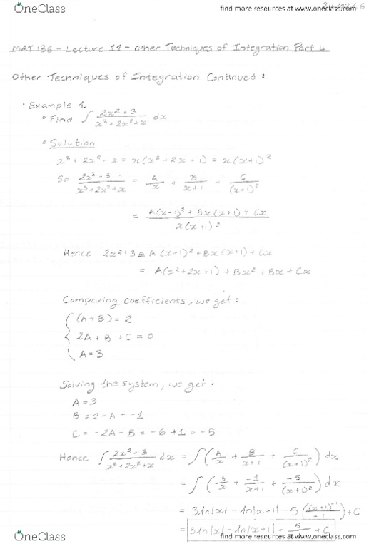 MAT136H1 Lecture Notes - Lecture 11: Ab3, Complement Component 5A, Elche thumbnail