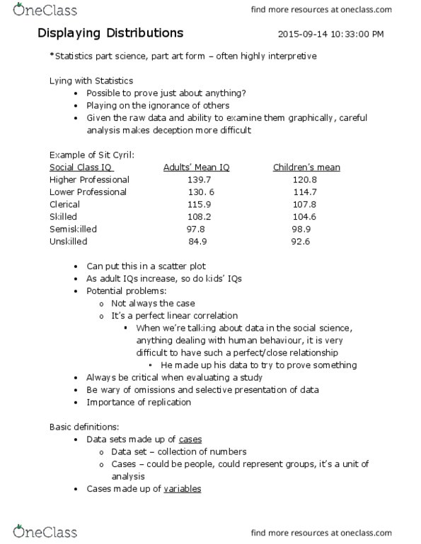 SOAN 3120 Lecture Notes - Lecture 1: Bias Of An Estimator, Statistical Parameter, 2Degrees thumbnail