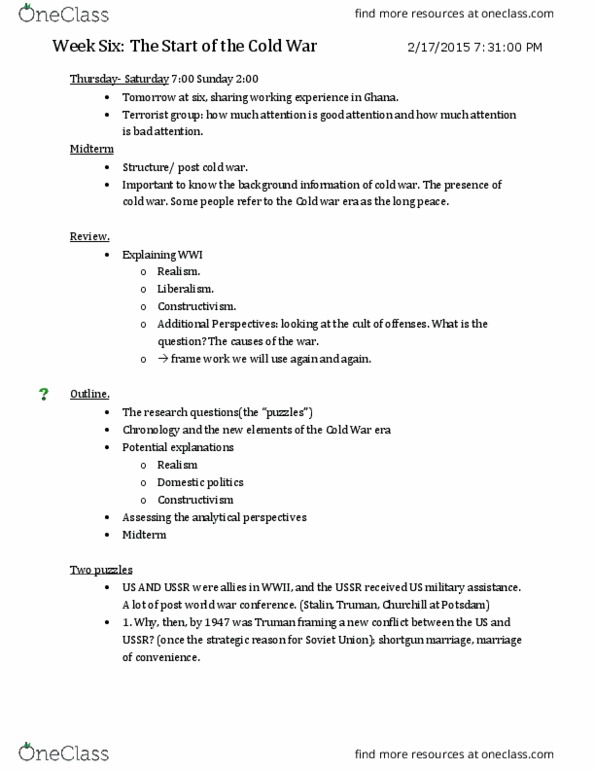INTL 2500 Lecture 6: Week Six_Explaining the Origins of the Cold War thumbnail