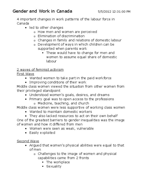 SOCY 122 Chapter : Gender and Work thumbnail