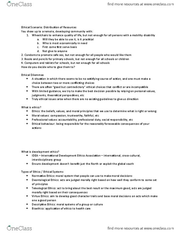 DVM 2110 Lecture Notes - Lecture 13: Deontological Ethics, Age-Related Mobility Disability, Global Health thumbnail