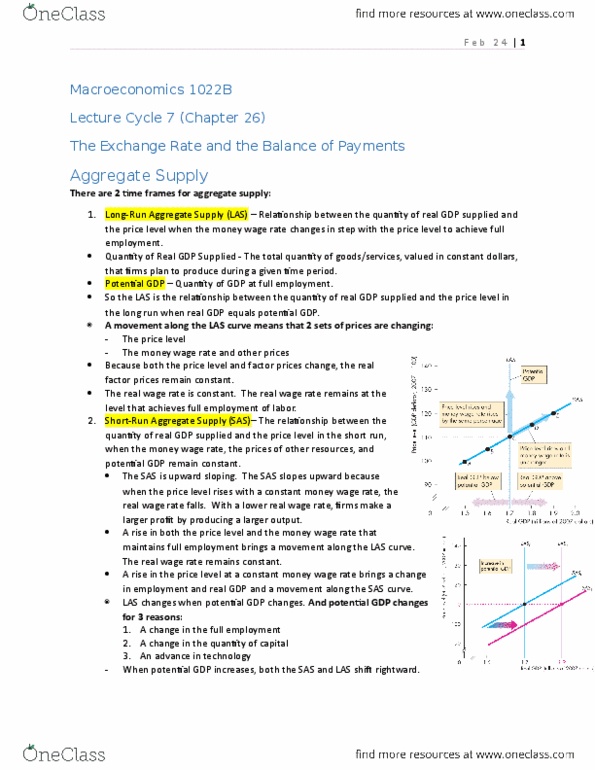 Economics 1022A/B Lecture Notes - Lecture 7: Real Wages, The Foreign Exchange, Aggregate Demand thumbnail