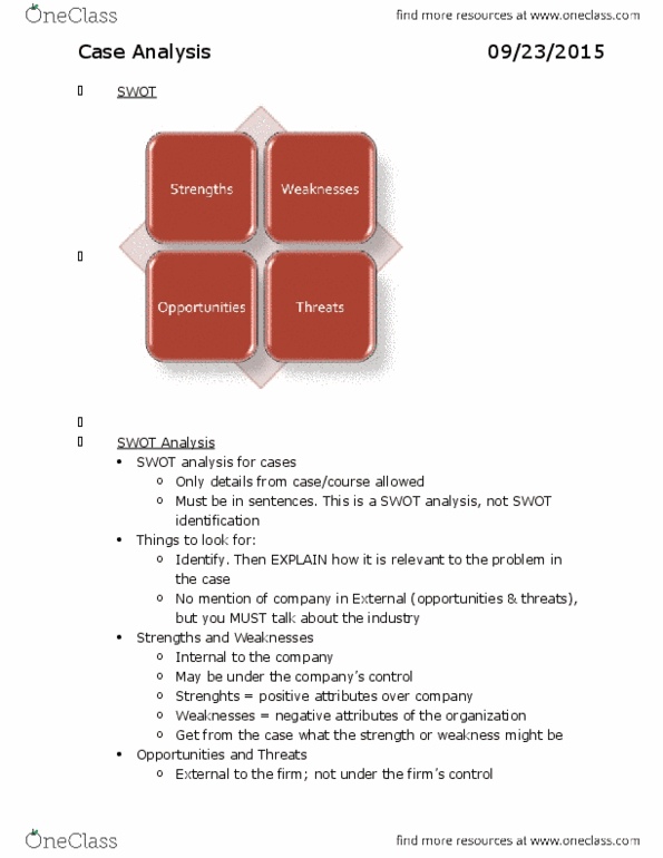 MKTG 317 Lecture 1: MKTG317 Lecture 1: Tutorial: Case Analysis Notes thumbnail