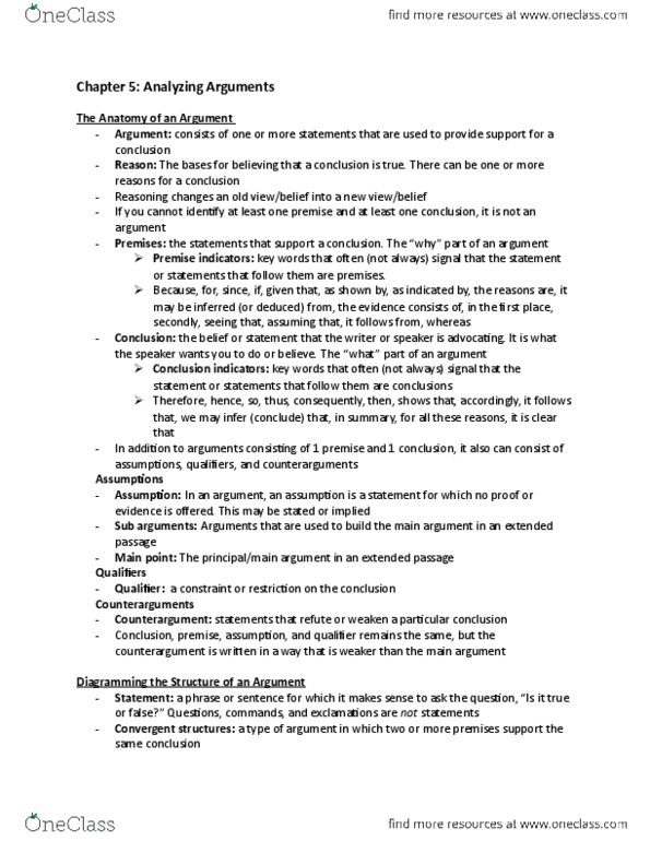 PSY 308 Chapter Notes - Chapter 5: Counterargument, Confirmation Bias thumbnail