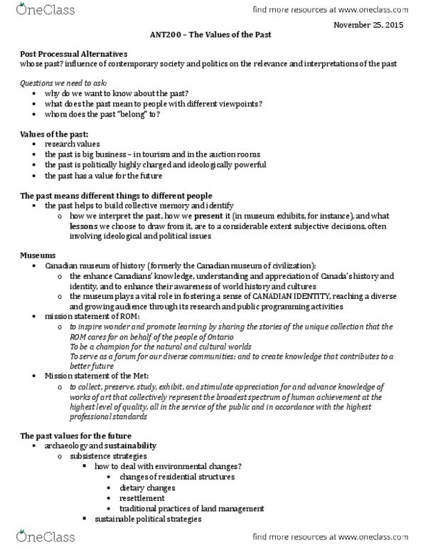 ANT200H5 Lecture Notes - Lecture 21: Canadian Identity thumbnail