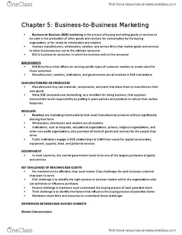 MKT 100 Chapter Notes - Chapter 5: North American Industry Classification System, Retail, Direct Selling thumbnail