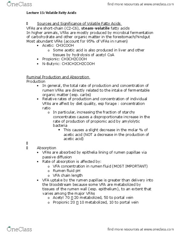 ANSC 2120 Lecture Notes - Lecture 15: Portal Vein, Acetyl-Coa, Victorian Football League thumbnail