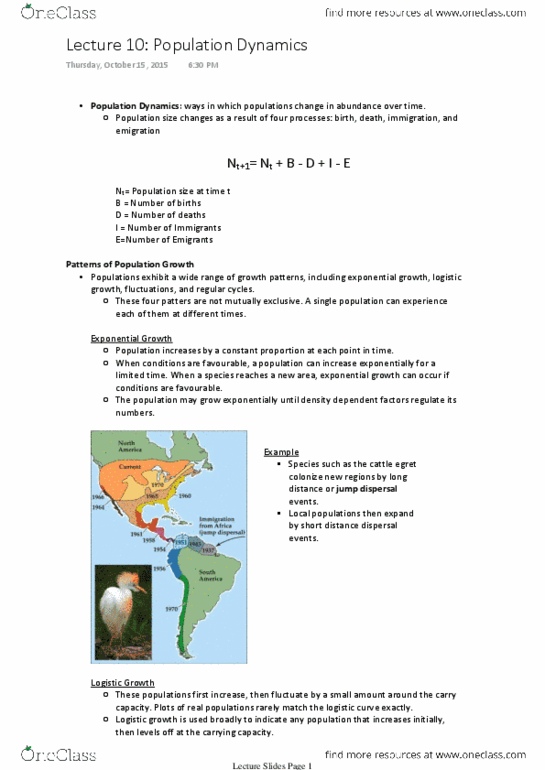 Biology 2483A Lecture 10: Population Dynamics thumbnail