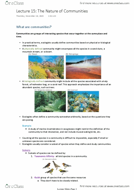 Biology 2483A Lecture Notes - Lecture 15: 16S Ribosomal Rna, Diversity Index, Species Evenness thumbnail