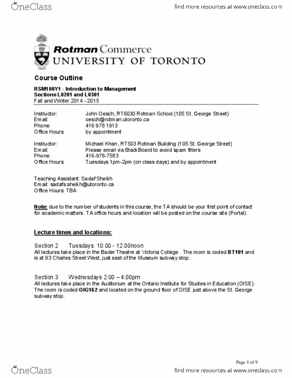 RSM100Y1 Lecture Notes - Lecture 1: International Society For Justice Research, Robarts Library, Robert Latimer thumbnail