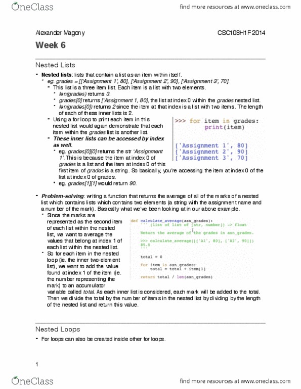 CSCA08H3 Lecture 6: Week 6 + 7 Notes thumbnail