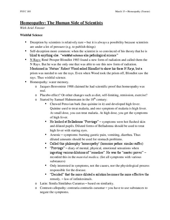 PSYC 180 Lecture Notes - War Crime, Antigen, Oscillococcinum thumbnail