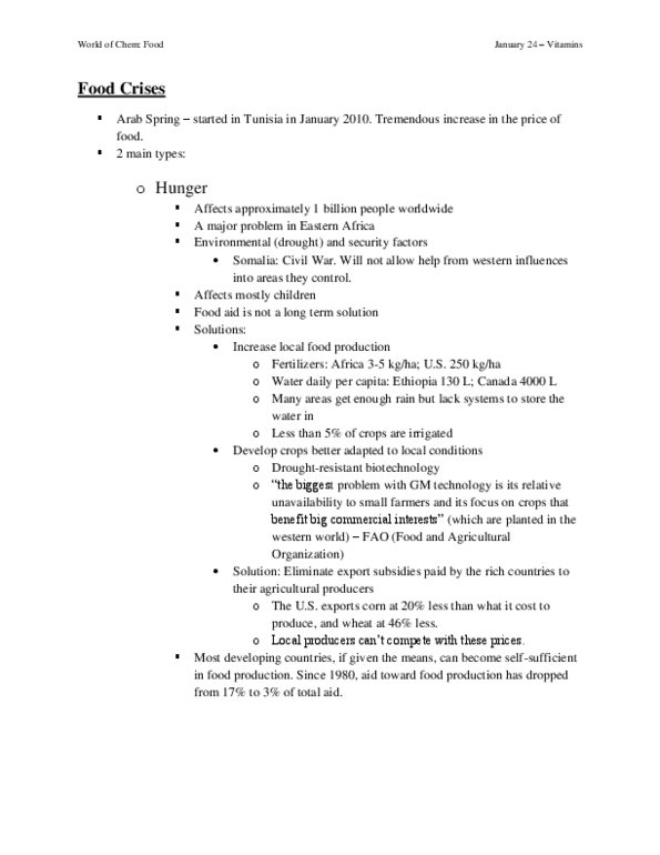 CHEM 181 Lecture Notes - Canadian Cancer Society, Blind Experiment, Thiamine thumbnail