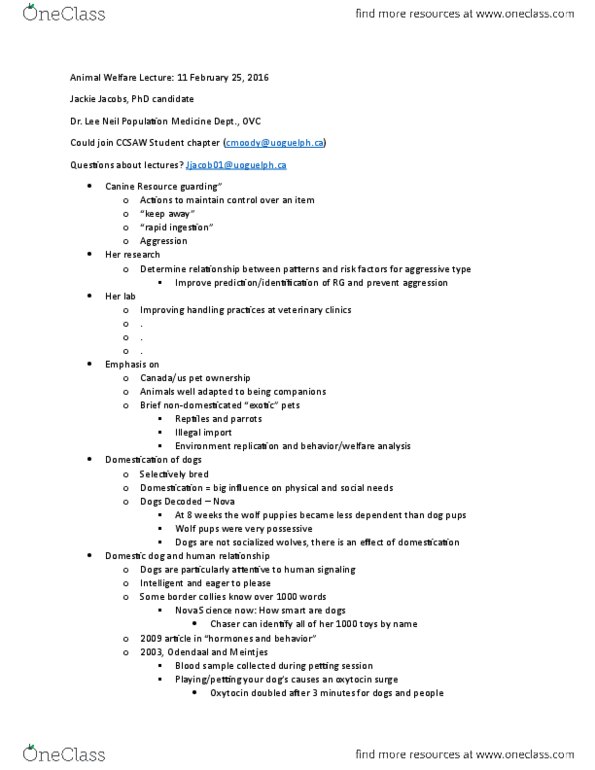 ANSC 1210 Lecture Notes - Lecture 11: Border Collie, Reinforcement, Vocal Folds thumbnail