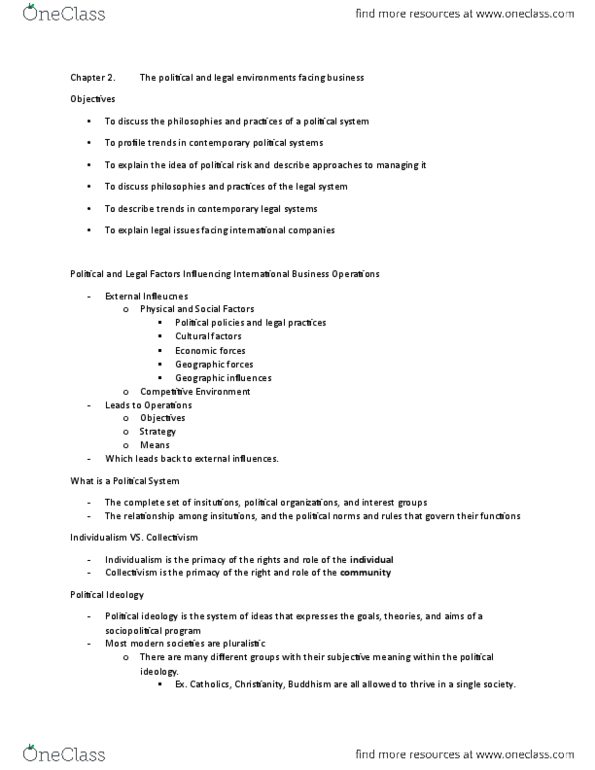 GMS 724 Lecture Notes - Lecture 2: Totalitarianism, Political Spectrum, Collectivism thumbnail