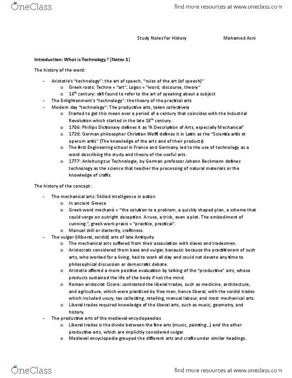 HIS 2129 Lecture 6: Study Notes for History up to chapter 6 thumbnail