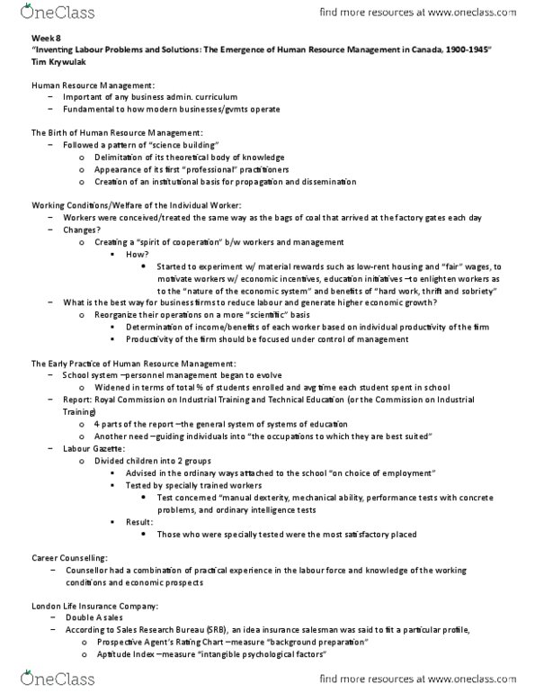 HIST113 Chapter Notes - Chapter 8: London Life Insurance Company thumbnail