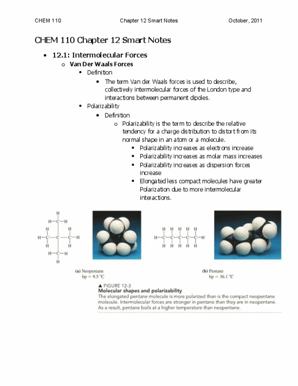 CHEM 110 Chapter Notes - Chapter 12: Enthalpy, Ionic Compound, Lattice Energy thumbnail
