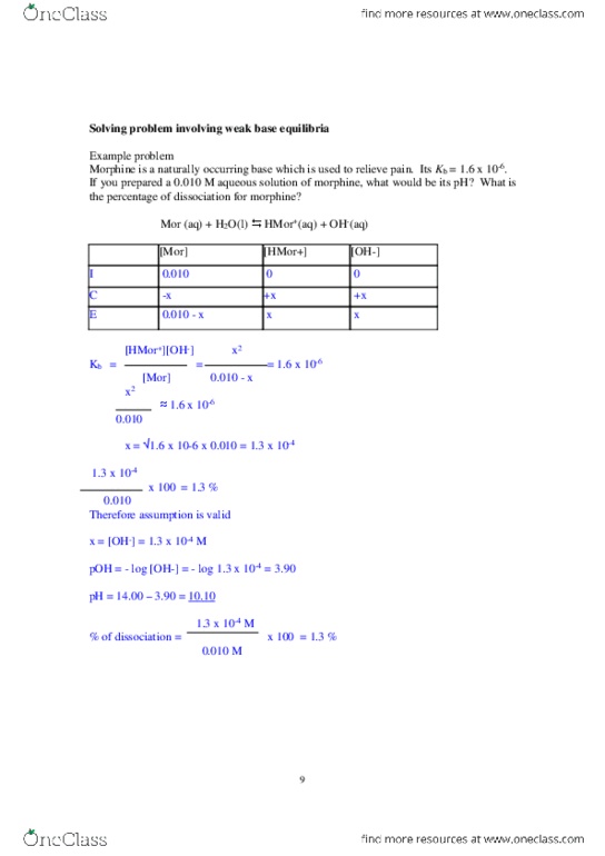 CHEM105 Lecture Notes - Lecture 3: Conjugate Acid, Phosphate, Weak Base thumbnail