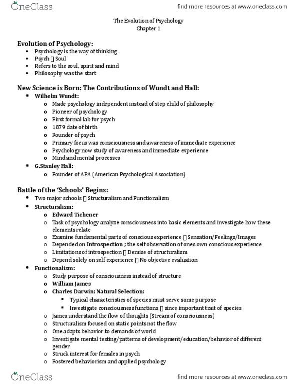 PS101 Chapter Notes - Chapter 1: Roger Wolcott Sperry, Torsten Wiesel, Abraham Maslow thumbnail