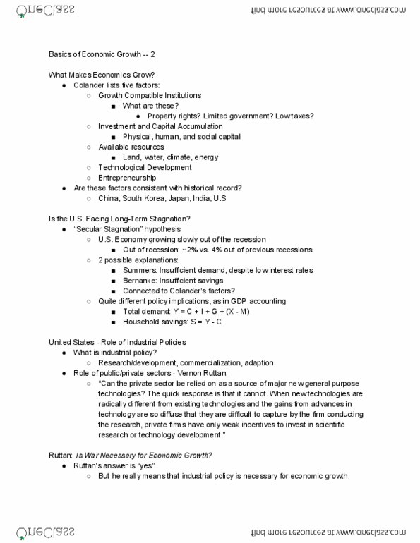 ECON 104 Lecture 10: Basics of Economic Growth -- 2 thumbnail