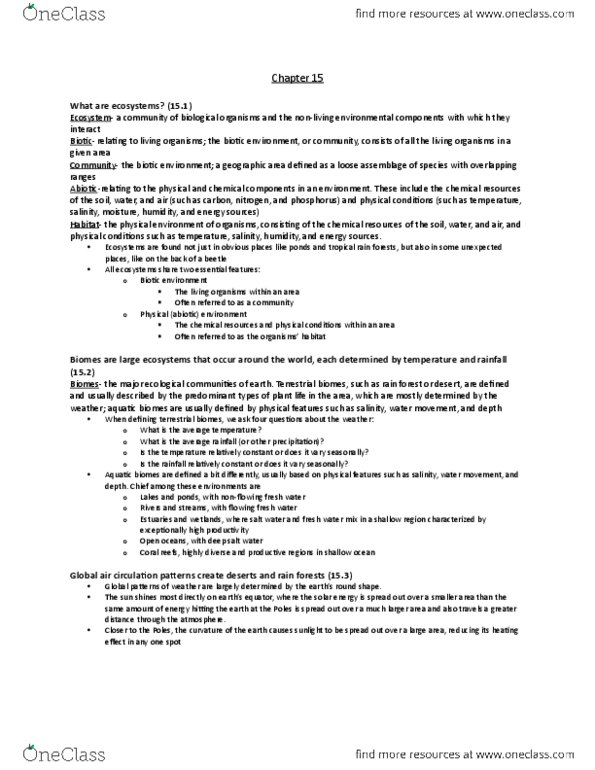 BIO 101 Chapter Notes - Chapter 15: Body Plan, Toxoplasma Gondii, Common Kestrel thumbnail