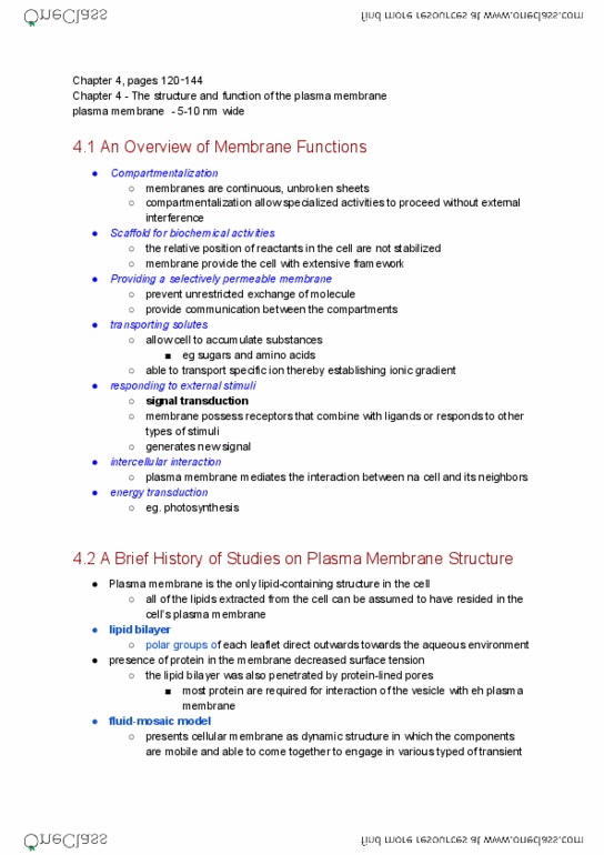 BIO130H1 Chapter Notes - Chapter 14: Amphiphile, Liposome, Glycosylation thumbnail