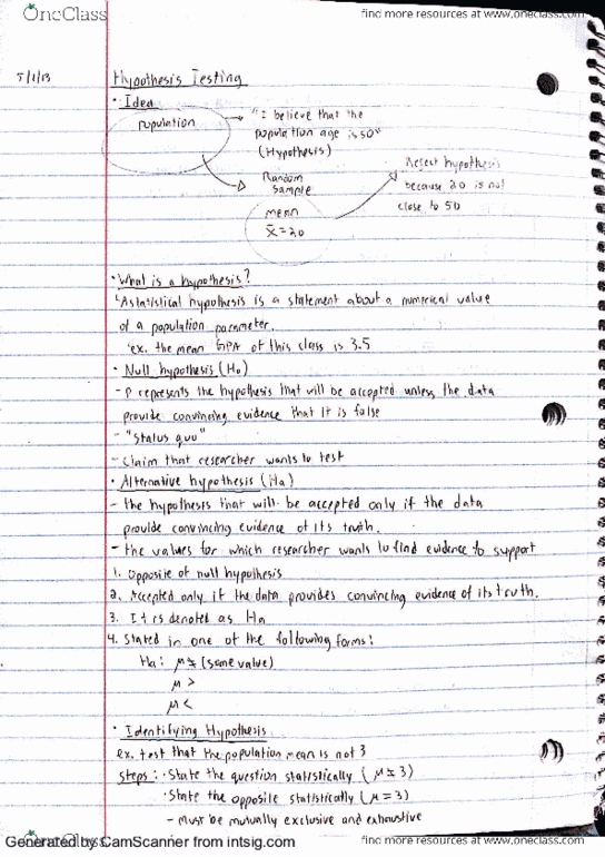 ECON 15B Lecture 4: (5-1-13) Hypothesis Testing thumbnail